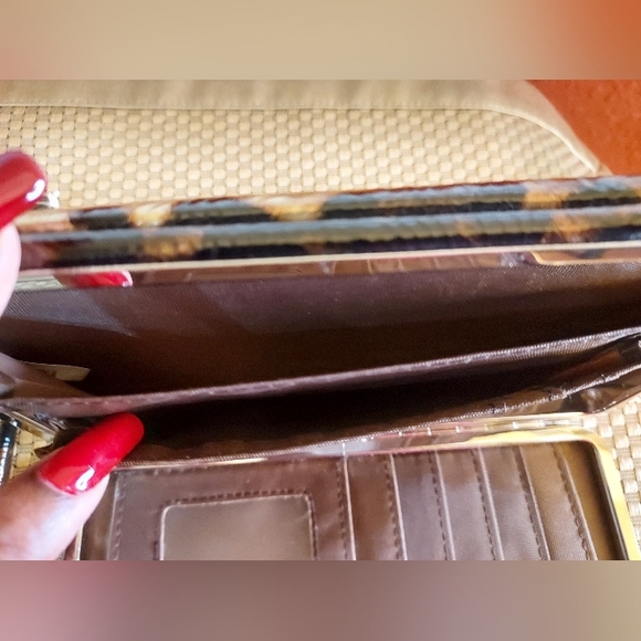 Leopard Print Wallet & Checkbook Cover - Picture 4 of 7